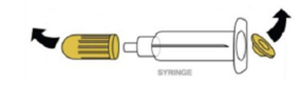 Intranasal naloxone syringe.