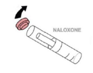 Intranasal naloxone syringe.