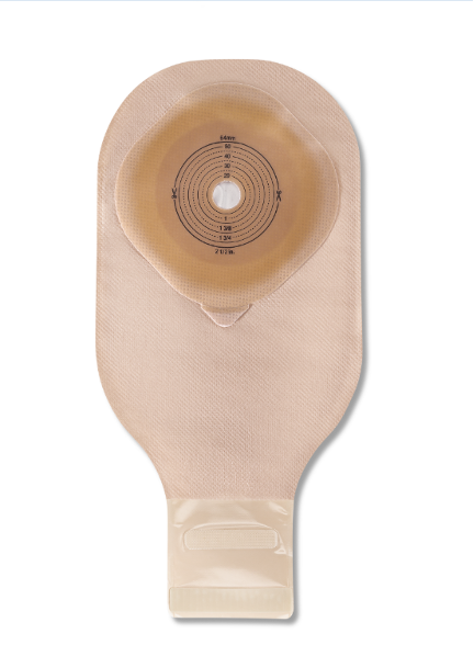 One-piece ostomy system.
